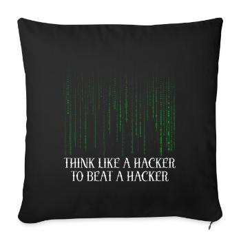 Cybersicherheitsexpertise von ethischen Hackern - Sofakissenbezug 45 x 45 cm - Schwarz - Vorne