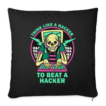Expertise en cybersécurité de hackers éthiques - Housse de coussin décorative 45 x 45 cm - noir - Devant