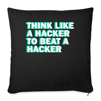 Expertise en cybersécurité de hackers éthiques - Housse de coussin décorative 45 x 45 cm - noir - Devant
