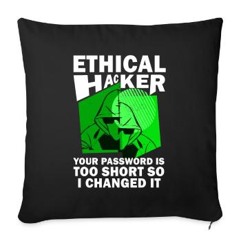Cybersicherheitsexpertise von ethischen Hackern - Sofakissenbezug 45 x 45 cm - Schwarz - Vorne
