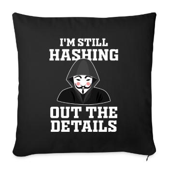Expertise en cybersécurité de hackers éthiques - Housse de coussin décorative 45 x 45 cm - noir - Devant