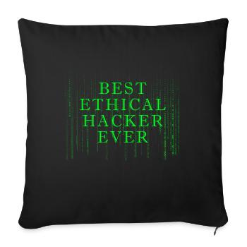 Expertise en cybersécurité de hackers éthiques - Housse de coussin décorative 45 x 45 cm - noir - Devant