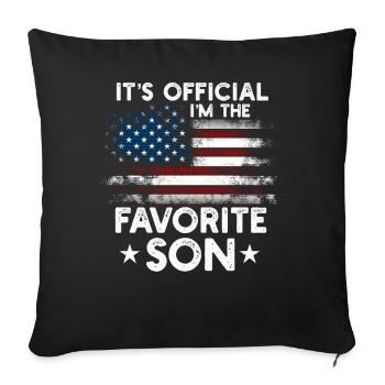 C’est officiel Je suis le fils préféré - Housse de coussin décorative 45 x 45 cm - noir - Devant