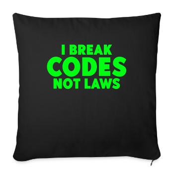 Expertise en cybersécurité de hackers éthiques - Housse de coussin décorative 45 x 45 cm - noir - Devant