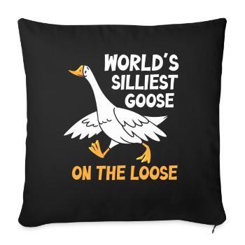 L’oie la plus stupide du monde en liberté - Housse de coussin décorative 45 x 45 cm - noir - Devant