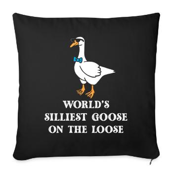 L’oie la plus stupide du monde en liberté - Housse de coussin décorative 45 x 45 cm - noir - Devant
