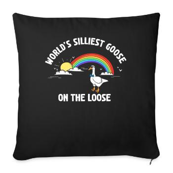 L’oie la plus stupide du monde en liberté - Housse de coussin décorative 45 x 45 cm - noir - Devant