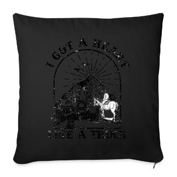 J’ai un cœur comme un camion - Housse de coussin décorative 45 x 45 cm - noir - Devant