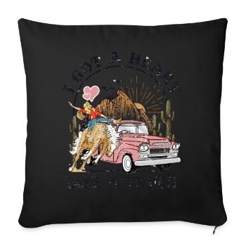 I Got A Heart Like A Truck - Sofa pillowcase 17,3'' x 17,3'' (45 x 45 cm) - black - Front