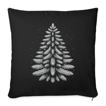 Stylish Christmas tree for festive mood - Sofa pillowcase 17,3'' x 17,3'' (45 x 45 cm) - black - Front