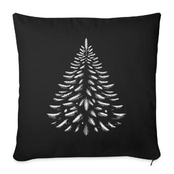 Simple Christmas Tree Silhouette - Sofa pillowcase 17,3'' x 17,3'' (45 x 45 cm) - black - Front