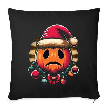 Sad Pumpkin Halloween Christmas Joy - Sofa pillowcase 17,3'' x 17,3'' (45 x 45 cm) - black - Front