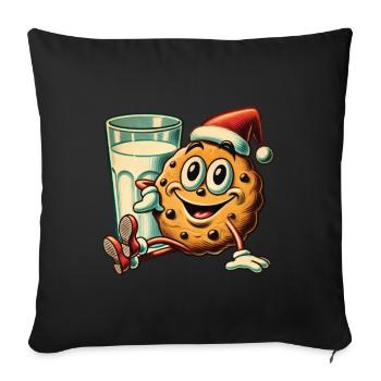 Christmas Retro Vintage Biscuit Style - Sofa pillowcase 17,3'' x 17,3'' (45 x 45 cm) - black - Front