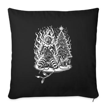 Cunning Sarcasm Christmas Horror - Sofa pillowcase 17,3'' x 17,3'' (45 x 45 cm) - black - Front