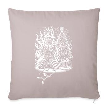 Sarcasme rusé Noël Horreur - Housse de coussin décorative 45 x 45 cm - taupe clair - Devant