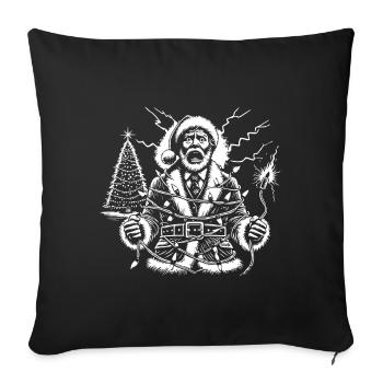 Lustiger Weihnachtsmann Sarkasmus Chaos - Sofakissenbezug 45 x 45 cm - Schwarz - Vorne