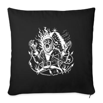 Funny Sarcasm Santa Claus Chaos - Sofa pillowcase 17,3'' x 17,3'' (45 x 45 cm) - black - Front