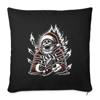 Santa Claus Electrocution Dark Artwork - Sofa pillowcase 17,3'' x 17,3'' (45 x 45 cm) - black - Front