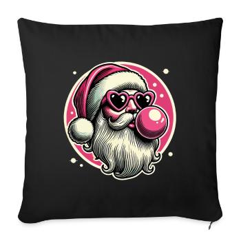 Cool Sigma Santa Christmas Style - Sofa pillowcase 17,3'' x 17,3'' (45 x 45 cm) - black - Front