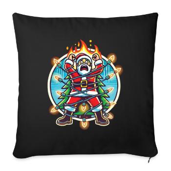 Santa Claus Electrocution Chaos Disaster - Sofa pillowcase 17,3'' x 17,3'' (45 x 45 cm) - black - Front