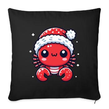 Sweet Christmas Crab Joy - Sofa pillowcase 17,3'' x 17,3'' (45 x 45 cm) - black - Front