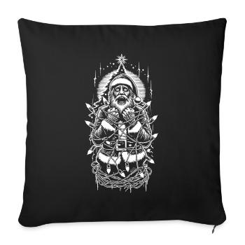 Funny dark humor Santa Claus under power - Sofa pillowcase 17,3'' x 17,3'' (45 x 45 cm) - black - Front