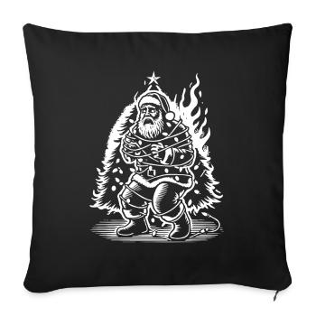 Electro Surprise Santa Claus Humor - Sofa pillowcase 17,3'' x 17,3'' (45 x 45 cm) - black - Front