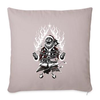 Noël Électrocution Horreur Humour Design - Housse de coussin décorative 45 x 45 cm - taupe clair - Devant