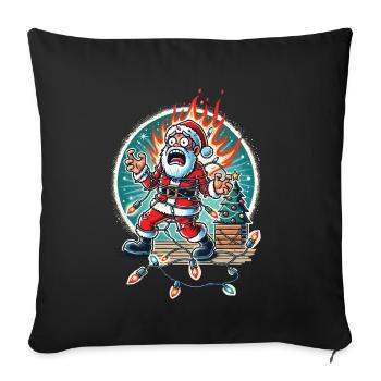 Santa Claus Electrocution Chaos Humor - Sofa pillowcase 17,3'' x 17,3'' (45 x 45 cm) - black - Front