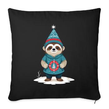 Cozy Sloth Gnome Gnome Gnome - Sofa pillowcase 17,3'' x 17,3'' (45 x 45 cm) - black - Front