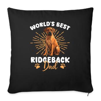 Rhodesian Ridgeback Groovy Ridgeback Dad - Sofa pillowcase 17,3'' x 17,3'' (45 x 45 cm) - black - Front