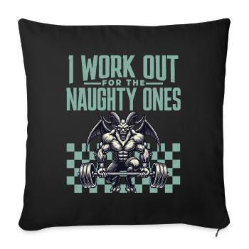 Krampus Workout Für Böse Jungs Weihnachten - Sofakissenbezug 45 x 45 cm - Schwarz - Vorne