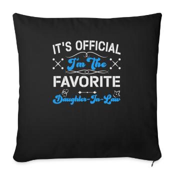 Je suis la belle-fille préférée - Housse de coussin décorative 45 x 45 cm - noir - Devant