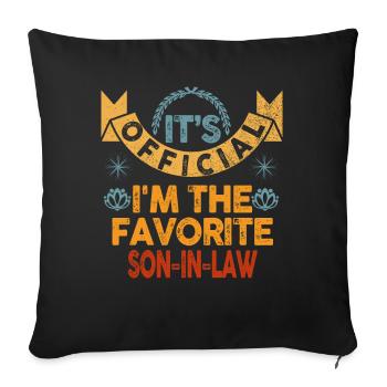 C’est le gendre préféré officiel - Housse de coussin décorative 45 x 45 cm - noir - Devant