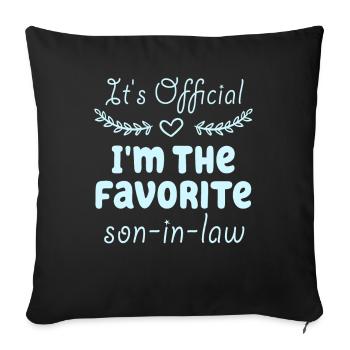 C’est le gendre préféré officiel - Housse de coussin décorative 45 x 45 cm - noir - Devant