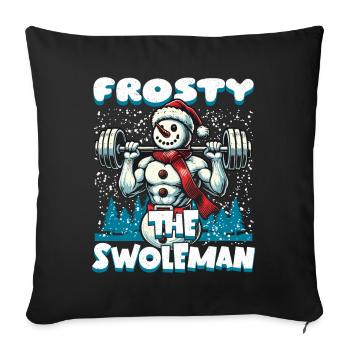 Frosty The Muscle Man Christmas Fitness - Sofa pillowcase 17,3'' x 17,3'' (45 x 45 cm) - black - Front