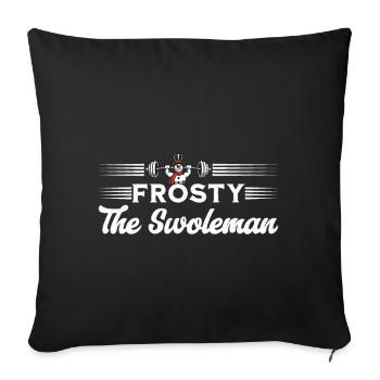 Frosty The Muscle Snowman Fun Workout - Sofa pillowcase 17,3'' x 17,3'' (45 x 45 cm) - black - Front