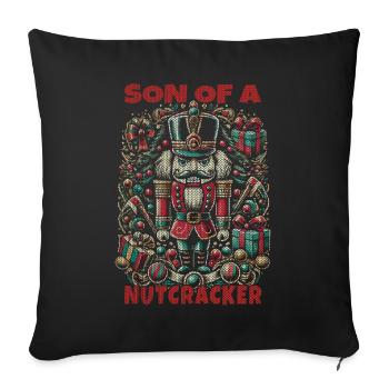 Son of a Nutcracker Christmas Artwork - Sofa pillowcase 17,3'' x 17,3'' (45 x 45 cm) - black - Front