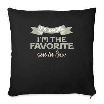 C’est le gendre préféré officiel - Housse de coussin décorative 45 x 45 cm - noir - Devant