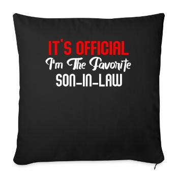 C’est le gendre préféré officiel - Housse de coussin décorative 45 x 45 cm - noir - Devant