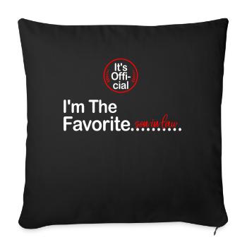 C’est le gendre préféré officiel - Housse de coussin décorative 45 x 45 cm - noir - Devant