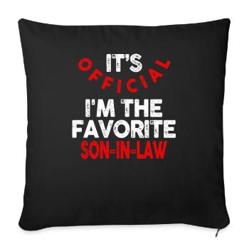 C’est le gendre préféré officiel - Housse de coussin décorative 45 x 45 cm - noir - Devant