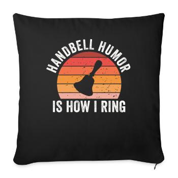 Choir Music Instrument Handbell Choir - Sofa pillowcase 17,3'' x 17,3'' (45 x 45 cm) - black - Front