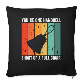 Choir Music Instrument Handbell Choir - Sofa pillowcase 17,3'' x 17,3'' (45 x 45 cm) - black - Front