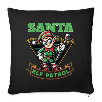 Aventure de Noël de la patrouille du Père Noël - Housse de coussin décorative 45 x 45 cm - noir - Devant