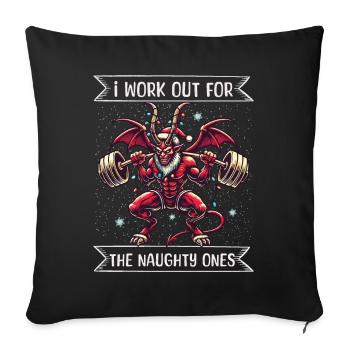 Conception de la formation de motivation de Noël Krampus - Housse de coussin décorative 45 x 45 cm - noir - Devant
