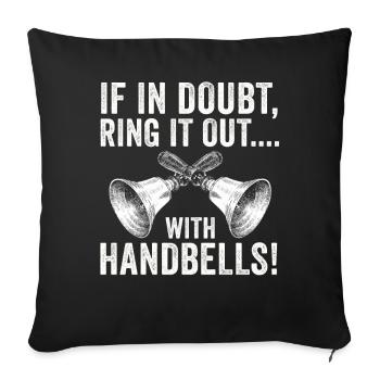 Choir Music Instrument Handbell Choir - Sofa pillowcase 17,3'' x 17,3'' (45 x 45 cm) - black - Front