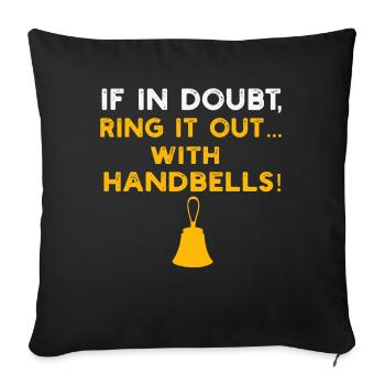 Choir Music Instrument Handbell Choir - Sofa pillowcase 17,3'' x 17,3'' (45 x 45 cm) - black - Front