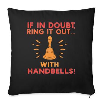 Choir Music Instrument Handbell Choir - Sofa pillowcase 17,3'' x 17,3'' (45 x 45 cm) - black - Front