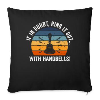 Choir Music Instrument Handbell Choir - Sofa pillowcase 17,3'' x 17,3'' (45 x 45 cm) - black - Front
